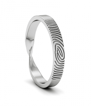 Кольцо с отпечатком пальца (Мод.245)